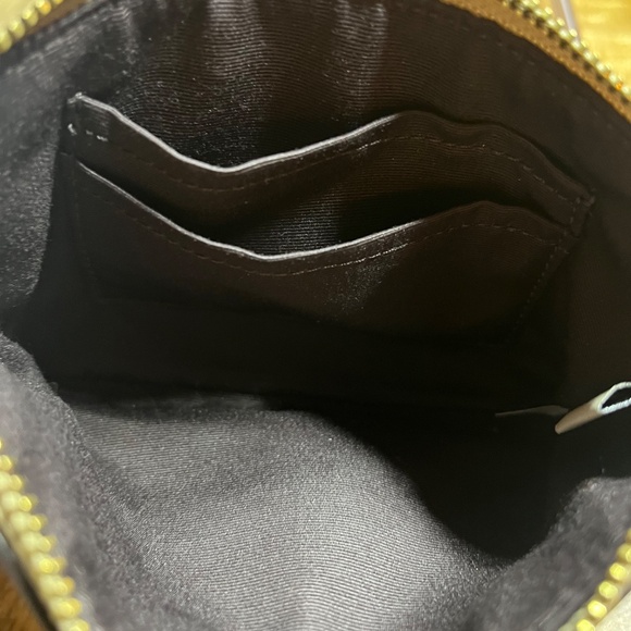 Coach Signature Beige and White Wristlet - Picture 7 of 11